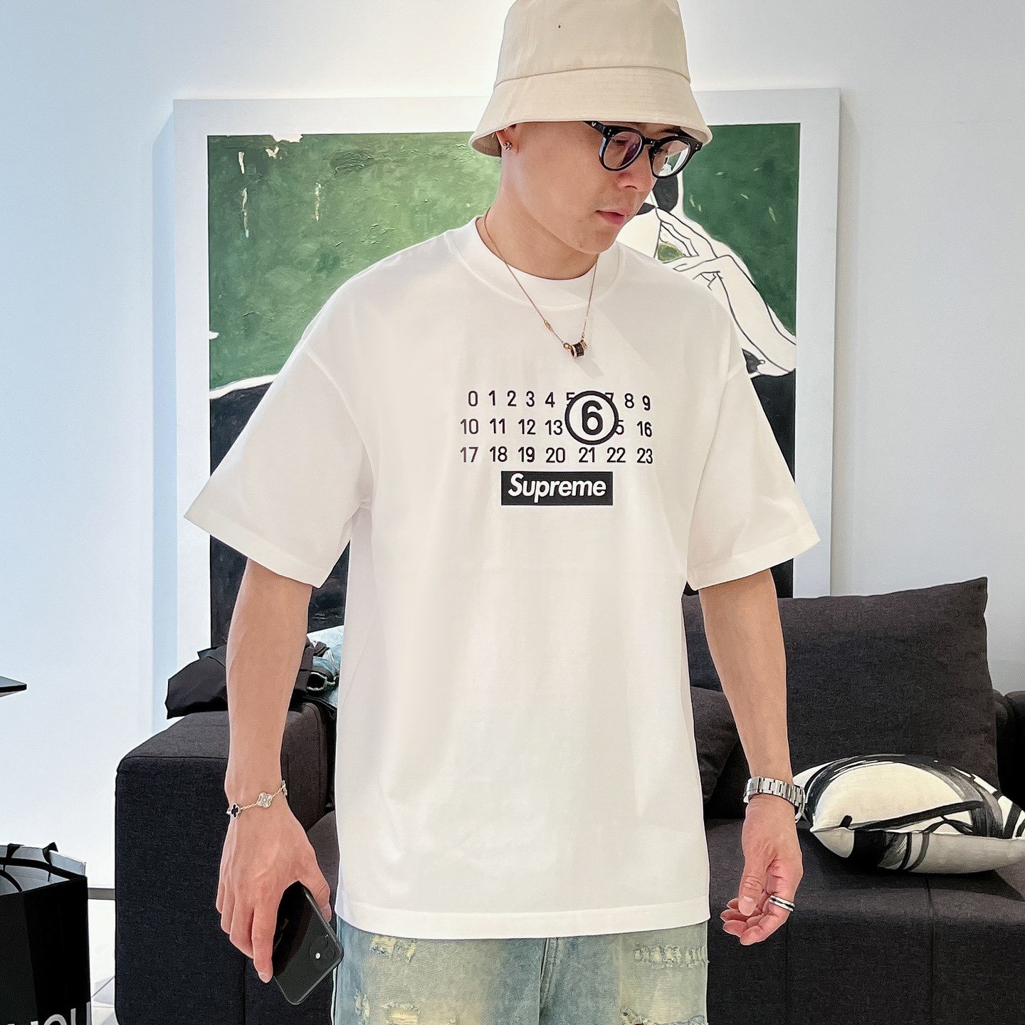 メゾンマルジェラ シュプリーム 偽物コラボ 半袖 tシャツ 数量限定！ Mat02931